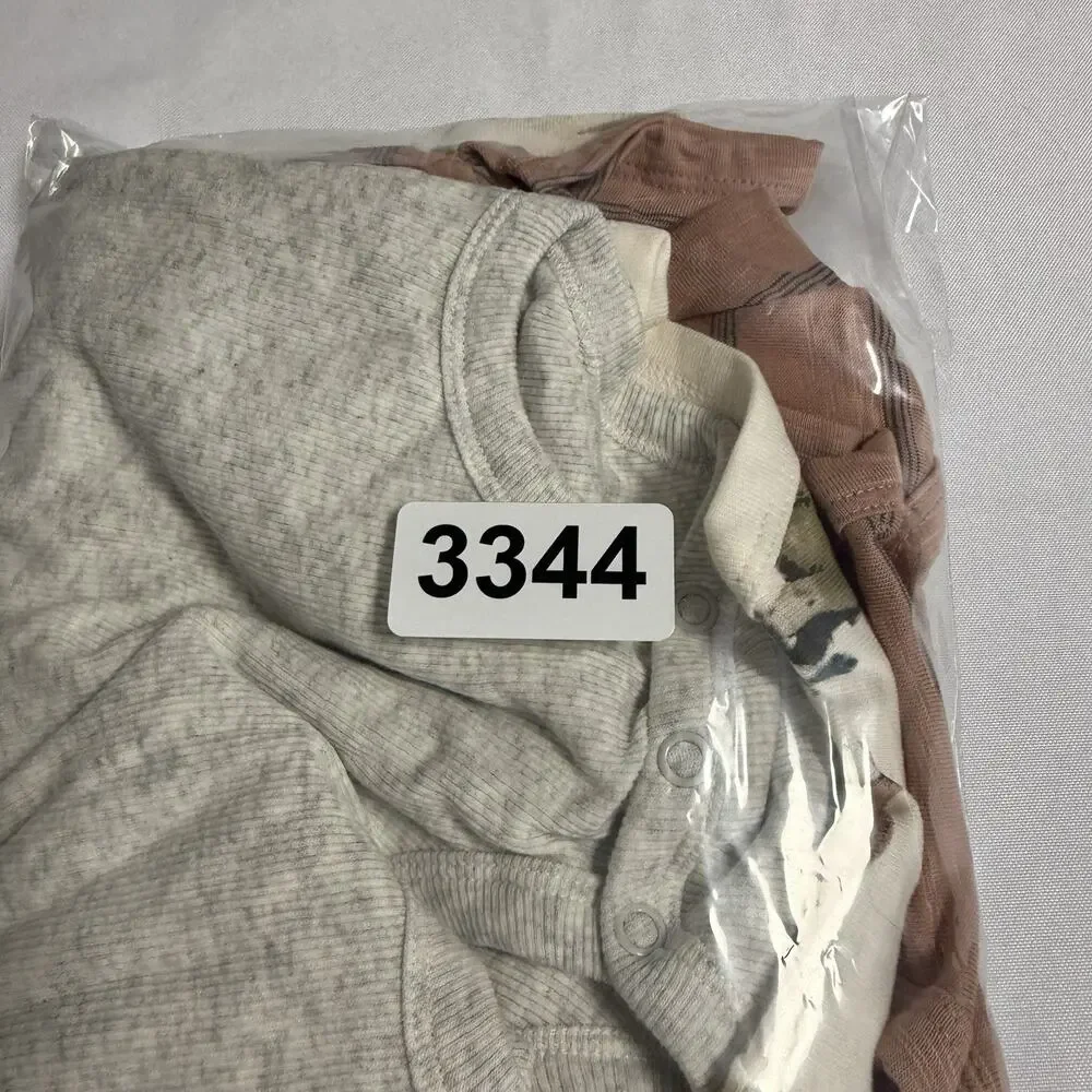 Little Planet Organic Cotton 3pc Bodysuit 18 Months Dinosaur Stripes Grey